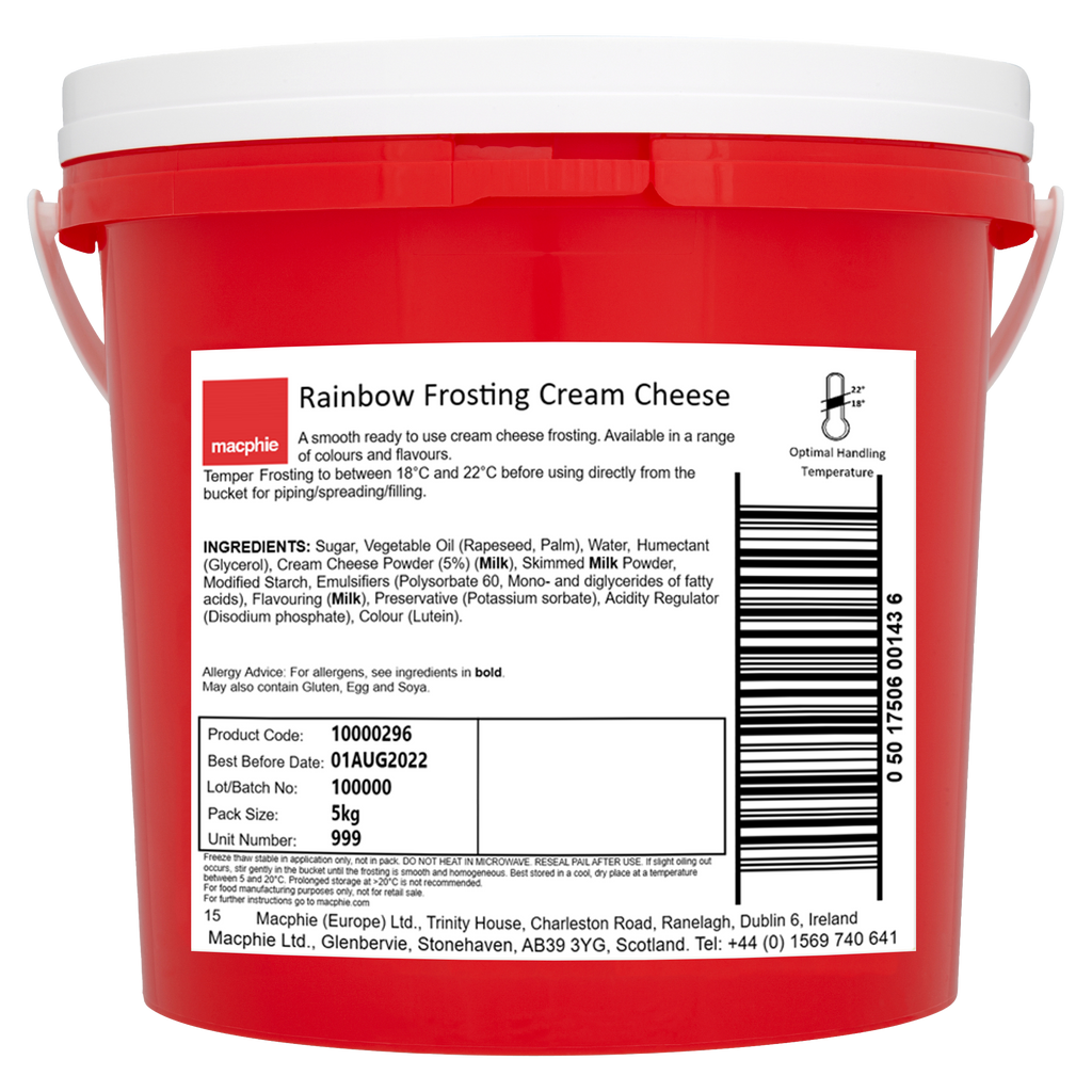 Macphie Rainbow Cream Cheese Frosting 5kg BFP