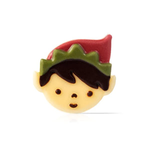Dobla | Dark and white chocolate Christmas elf face | 90 Pack