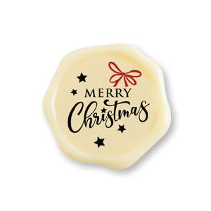 Hillbo | White chocolate Merry Christmas seal | 96 Pack