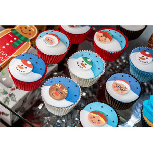 Round Christmas Faces Sugarettes 30mm | 488 Pack