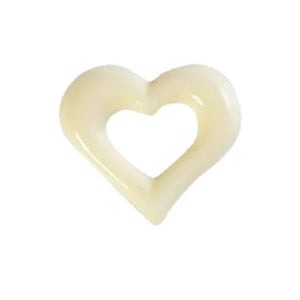 Hillbo | White chocolate fantasy heart (34x30mm) | 135 pcs