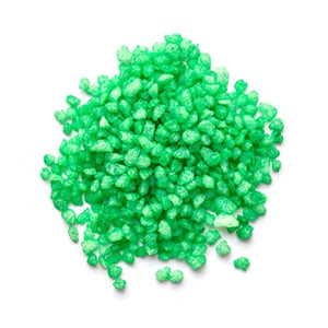Green coloured fat coated sugar pearls