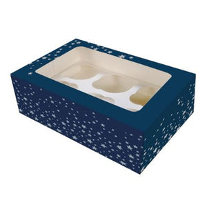 6/12 Cupcake Box -Starry Night