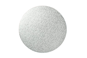 Round Single Thickness Silver Cake Card 3"  | 25 Pack