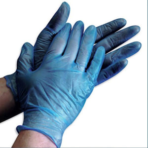 Blue Medium Vinyl Powder Free Gloves  | 10x100 Pack