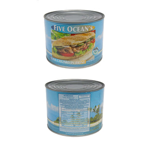 Five Ocean's | Tuna Chunks in Brine | 6 x 1.7kg